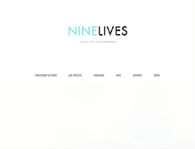 Tablet Screenshot of ninelivesactions.com